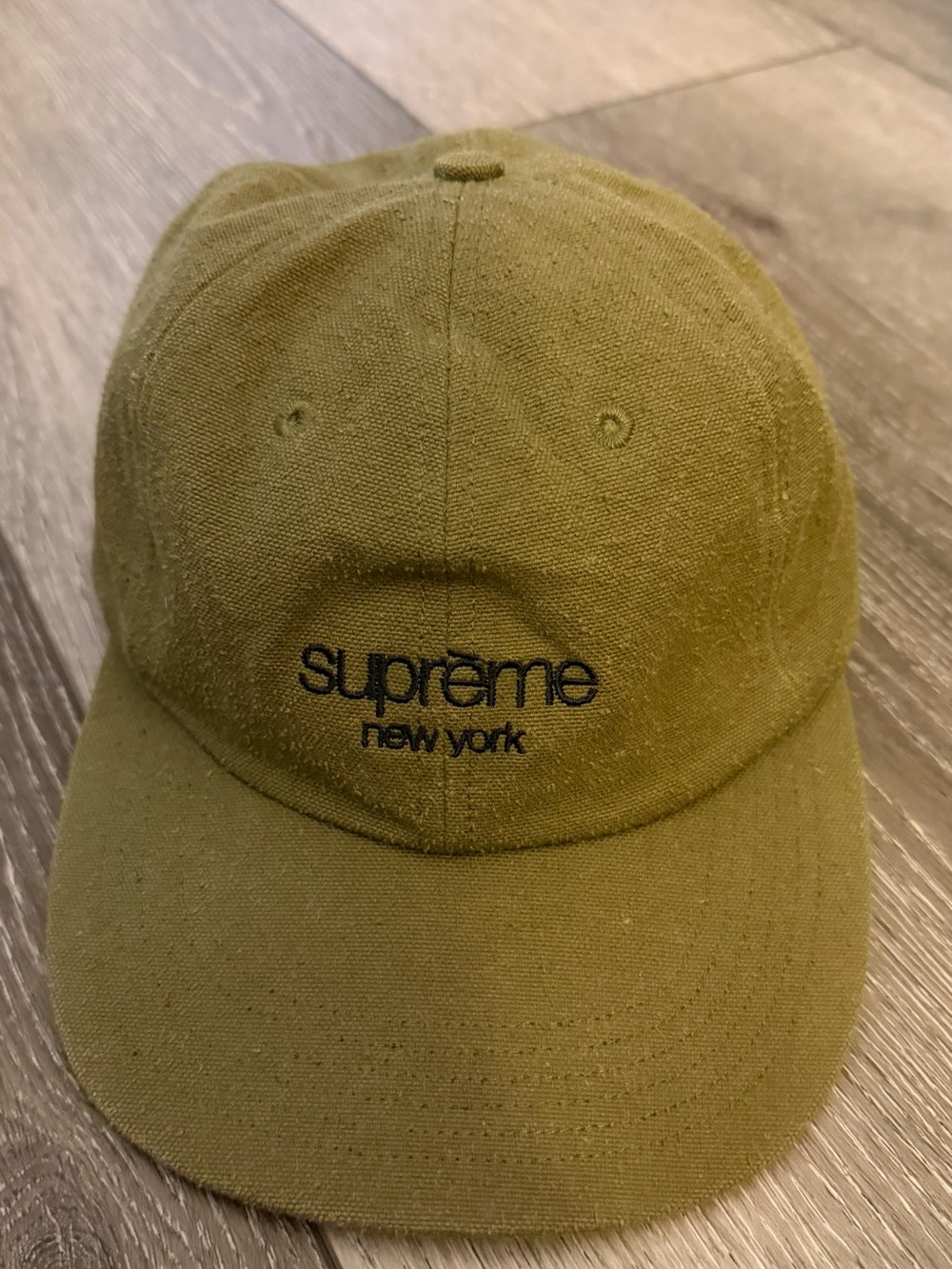 Supreme Olive Green Logo Baseball Cap
